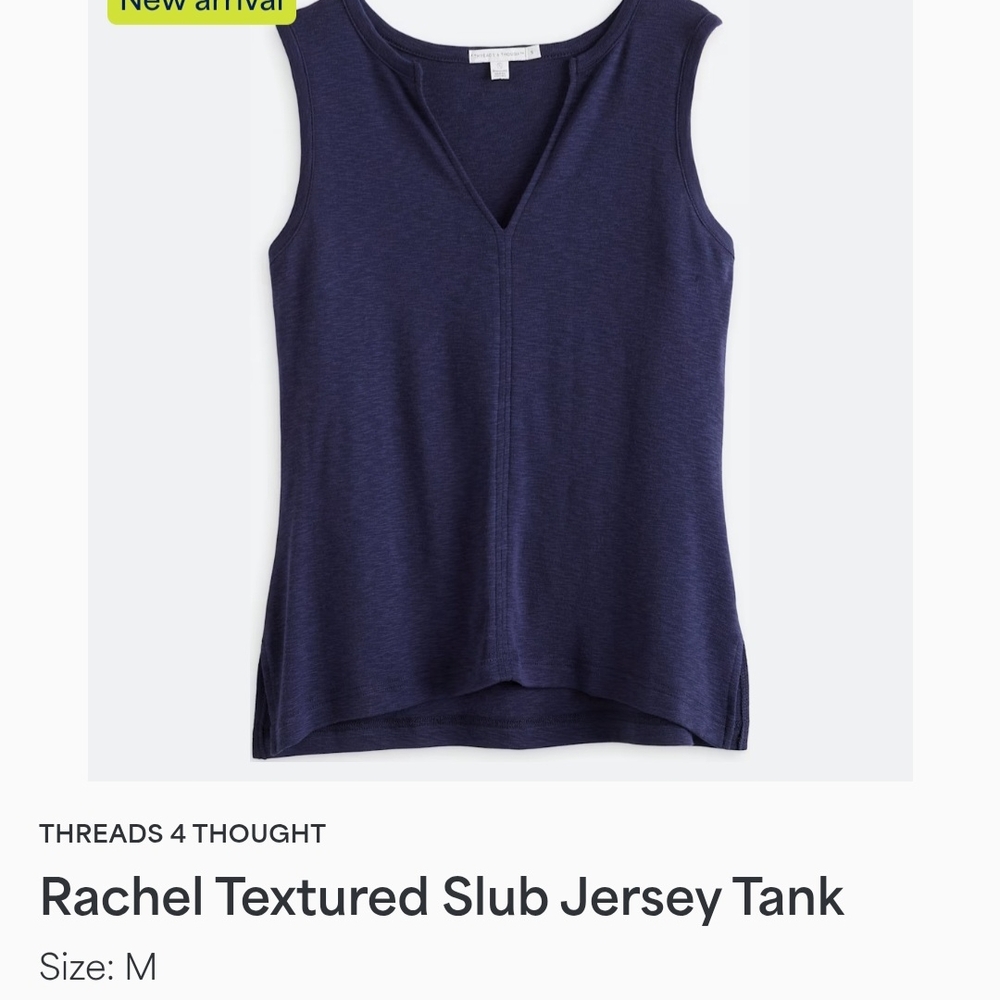 Threads 4 Thought Blue Sleeveless Tank Top